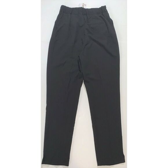 NEW ASOS Black Pleated Slacks Side Zip Dress Pants Women UK 12 12L US 8 8L NWT - Picture 6 of 8